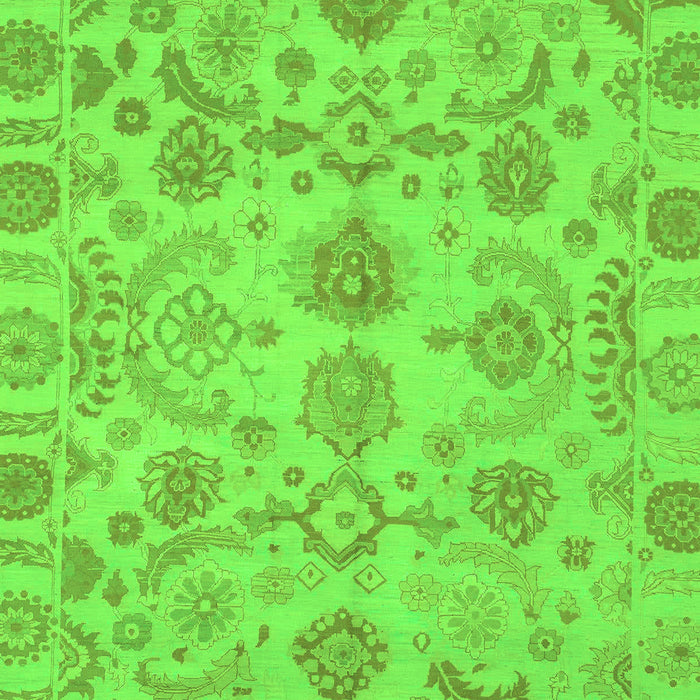 Machine Washable Oriental Green Traditional Area Rugs, wshabs1683grn