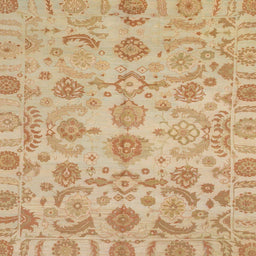 Square Abstract Orange Oriental Rug, abs1683
