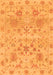 Machine Washable Oriental Orange Traditional Area Rugs, wshabs1684org