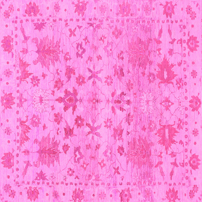 Square Oriental Pink Traditional Rug, abs1684pnk