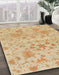 Machine Washable Abstract Yellow Rug in a Family Room, wshabs1684
