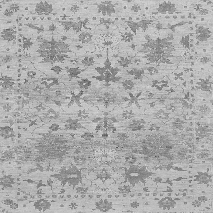 Square Oriental Gray Traditional Rug, abs1684gry