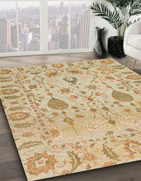 Abstract Bronze Brown Modern Rug, abs1685