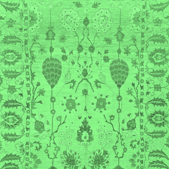 Machine Washable Abstract Emerald Green Modern Area Rugs, wshabs1685emgrn
