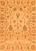 Machine Washable Abstract Orange Modern Area Rugs, wshabs1685org