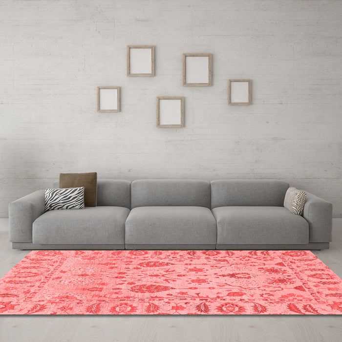 Modern Red Washable Rugs