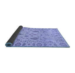 Sideview of Abstract Blue Modern Rug, abs1685blu
