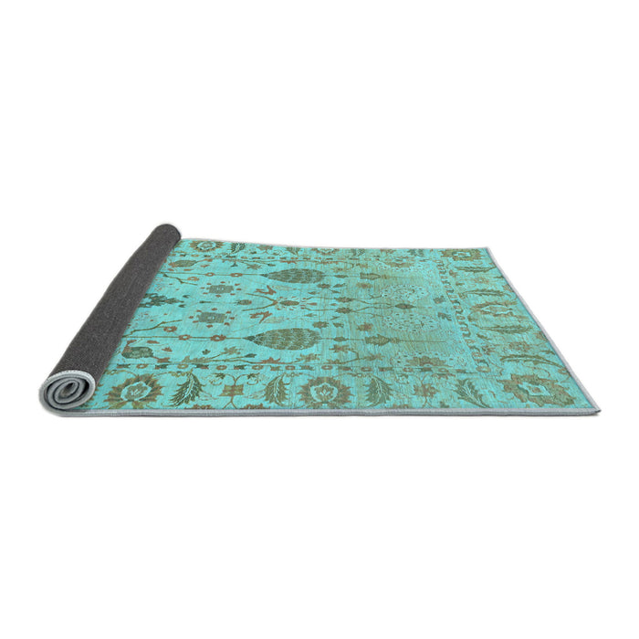 Sideview of Abstract Light Blue Modern Rug, abs1685lblu