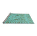 Sideview of Machine Washable Abstract Light Blue Modern Rug, wshabs1685lblu