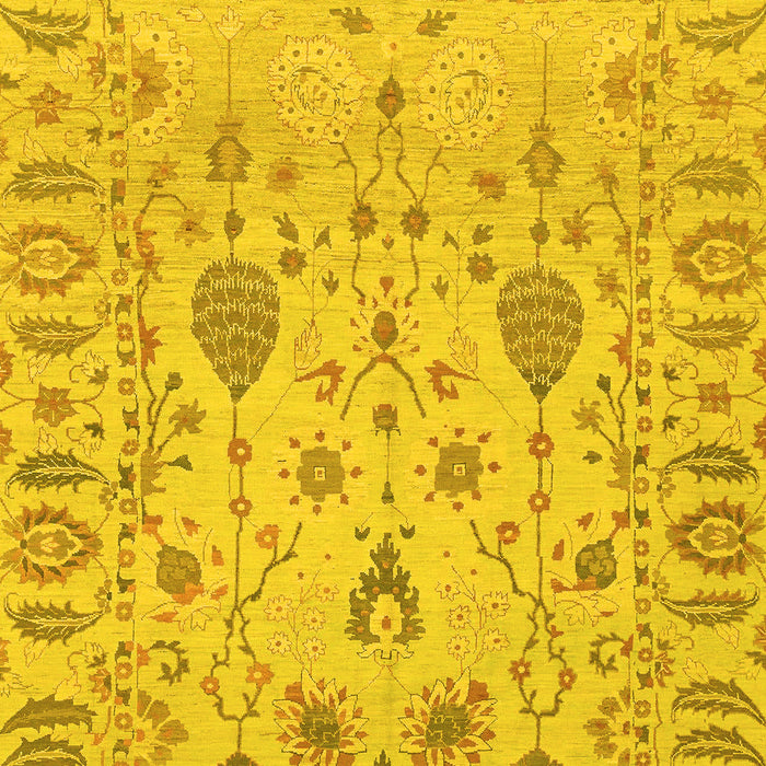 Machine Washable Abstract Yellow Modern Rug, wshabs1685yw
