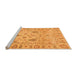 Sideview of Machine Washable Abstract Orange Modern Area Rugs, wshabs1685org