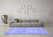 Machine Washable Abstract Blue Modern Rug in a Living Room, wshabs1685blu