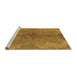 Sideview of Machine Washable Abstract Dark Orange Rug, wshabs1686