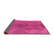 Sideview of Abstract Pink Modern Rug, abs1686pnk