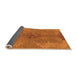 Sideview of Abstract Orange Modern Rug, abs1686org