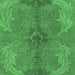 Square Abstract Emerald Green Modern Rug, abs1686emgrn