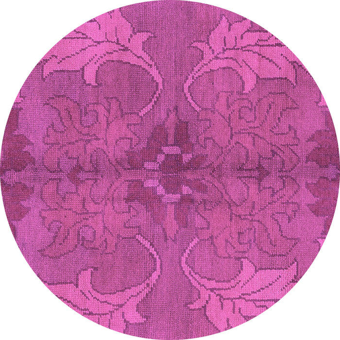 Round Abstract Purple Modern Rug, abs1686pur