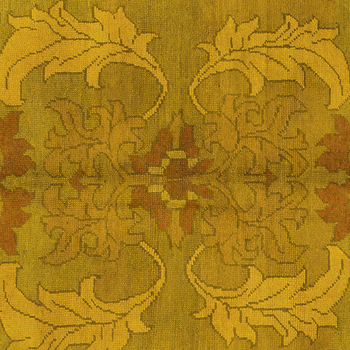 Square Machine Washable Abstract Yellow Modern Rug, wshabs1686yw