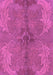 Machine Washable Abstract Purple Modern Area Rugs, wshabs1686pur