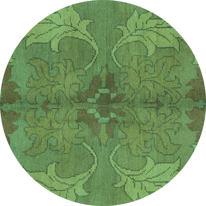 Round Machine Washable Abstract Turquoise Modern Area Rugs, wshabs1686turq