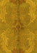 Machine Washable Abstract Yellow Modern Rug, wshabs1686yw