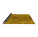 Sideview of Abstract Yellow Modern Rug, abs1686yw