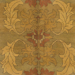 Square Abstract Dark Orange Modern Rug, abs1686