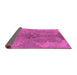 Sideview of Abstract Purple Modern Rug, abs1686pur