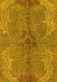 Abstract Yellow Modern Rug, abs1686yw