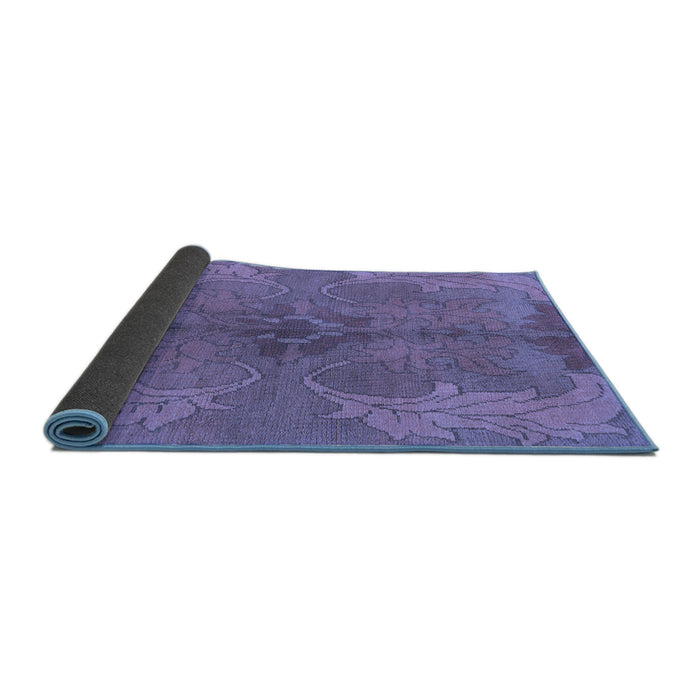 Sideview of Abstract Blue Modern Rug, abs1686blu
