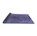 Sideview of Abstract Blue Modern Rug, abs1686blu