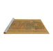 Sideview of Machine Washable Abstract Yellow Rug, wshabs1687