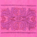 Square Abstract Pink Modern Rug, abs1687pnk