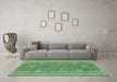 Machine Washable Abstract Turquoise Modern Area Rugs in a Living Room,, wshabs1687turq