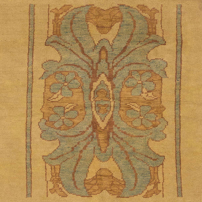 Square Machine Washable Abstract Yellow Rug, wshabs1687