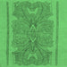 Square Abstract Emerald Green Modern Rug, abs1687emgrn