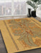 Abstract Yellow Modern Rug in Family Room, abs1687