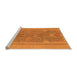 Sideview of Machine Washable Abstract Orange Modern Area Rugs, wshabs1687org