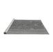 Sideview of Machine Washable Abstract Gray Modern Rug, wshabs1687gry