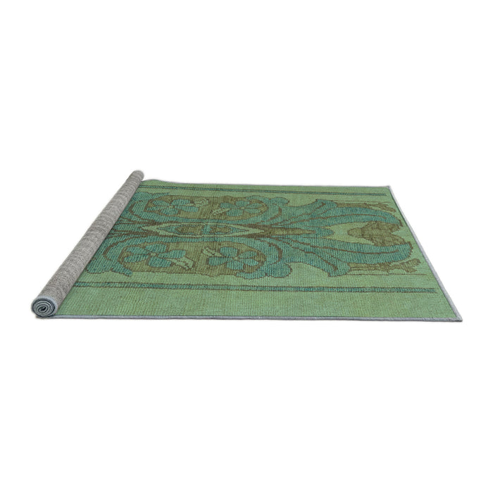 Sideview of Machine Washable Abstract Light Blue Modern Rug, wshabs1687lblu