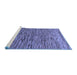 Sideview of Machine Washable Abstract Blue Modern Rug, wshabs1688blu