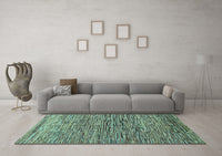 Machine Washable Abstract Light Blue Modern Rug, wshabs1688lblu