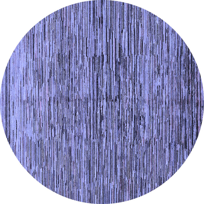 Round Abstract Blue Modern Rug, abs1688blu