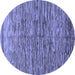 Round Abstract Blue Modern Rug, abs1688blu