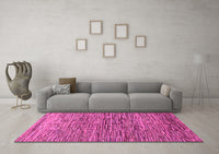 Machine Washable Abstract Pink Modern Rug, wshabs1688pnk