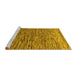 Sideview of Machine Washable Abstract Yellow Modern Rug, wshabs1688yw