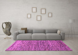 Machine Washable Abstract Purple Modern Area Rugs in a Living Room, wshabs1688pur