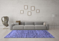 Machine Washable Abstract Blue Modern Rug, wshabs1688blu