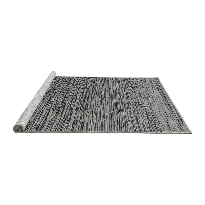 Sideview of Machine Washable Abstract Gray Modern Rug, wshabs1688gry