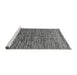 Sideview of Machine Washable Abstract Gray Modern Rug, wshabs1688gry